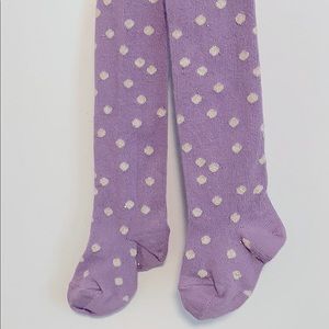 Hanna easter lavender gold dot footed tights 80 90